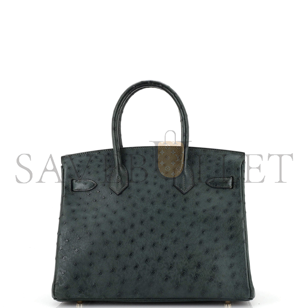 H**mes master birkin 25 ostrich olive gold buckle h041944ck79 (25*20*13cm)